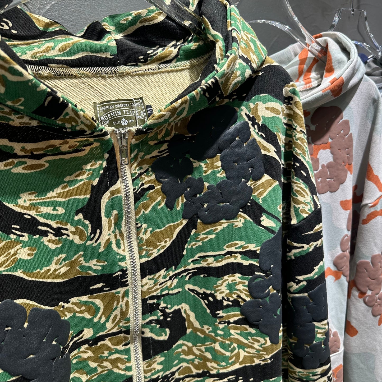 Cotton Wreath Zip Hoodie