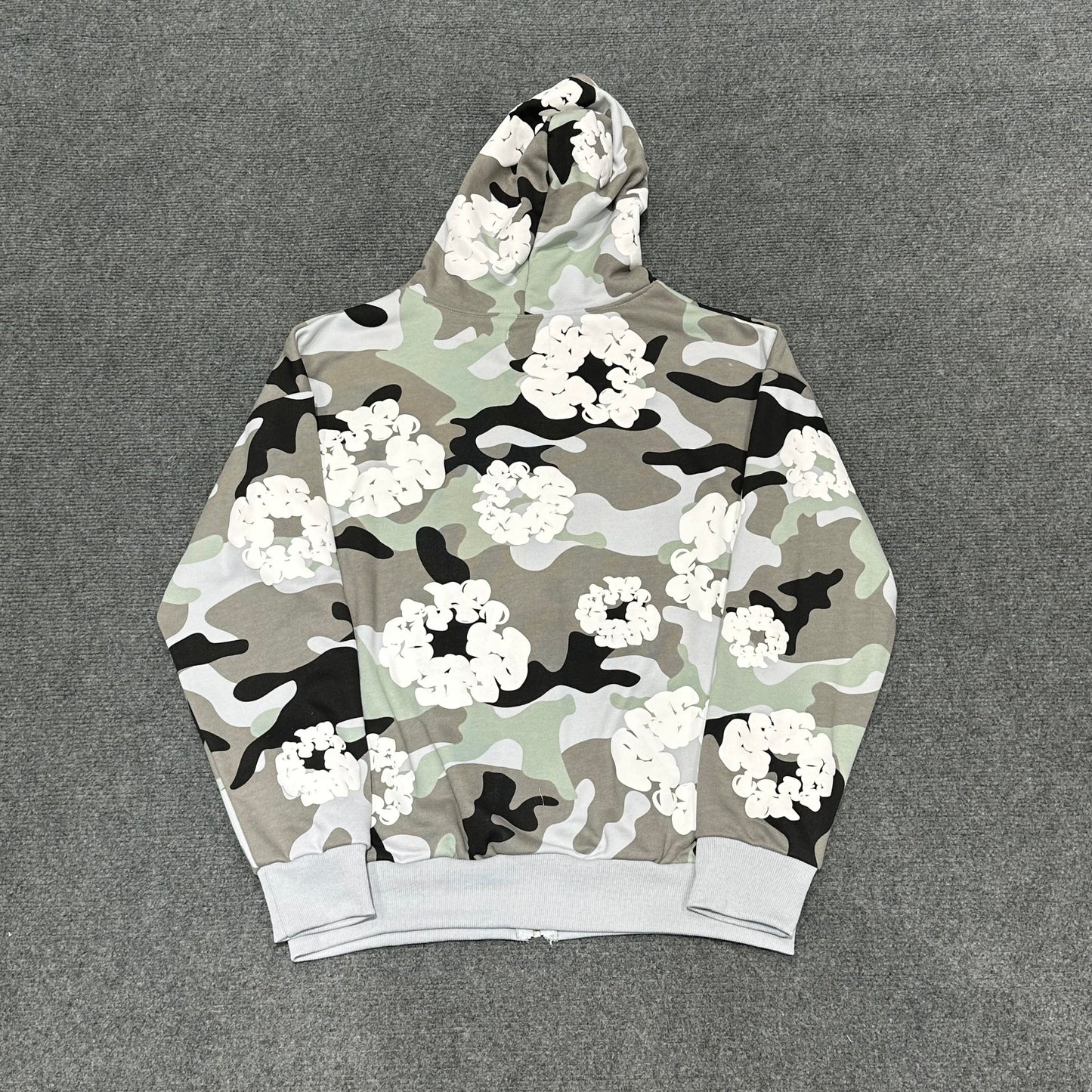 Cotton Wreath Zip Hoodie