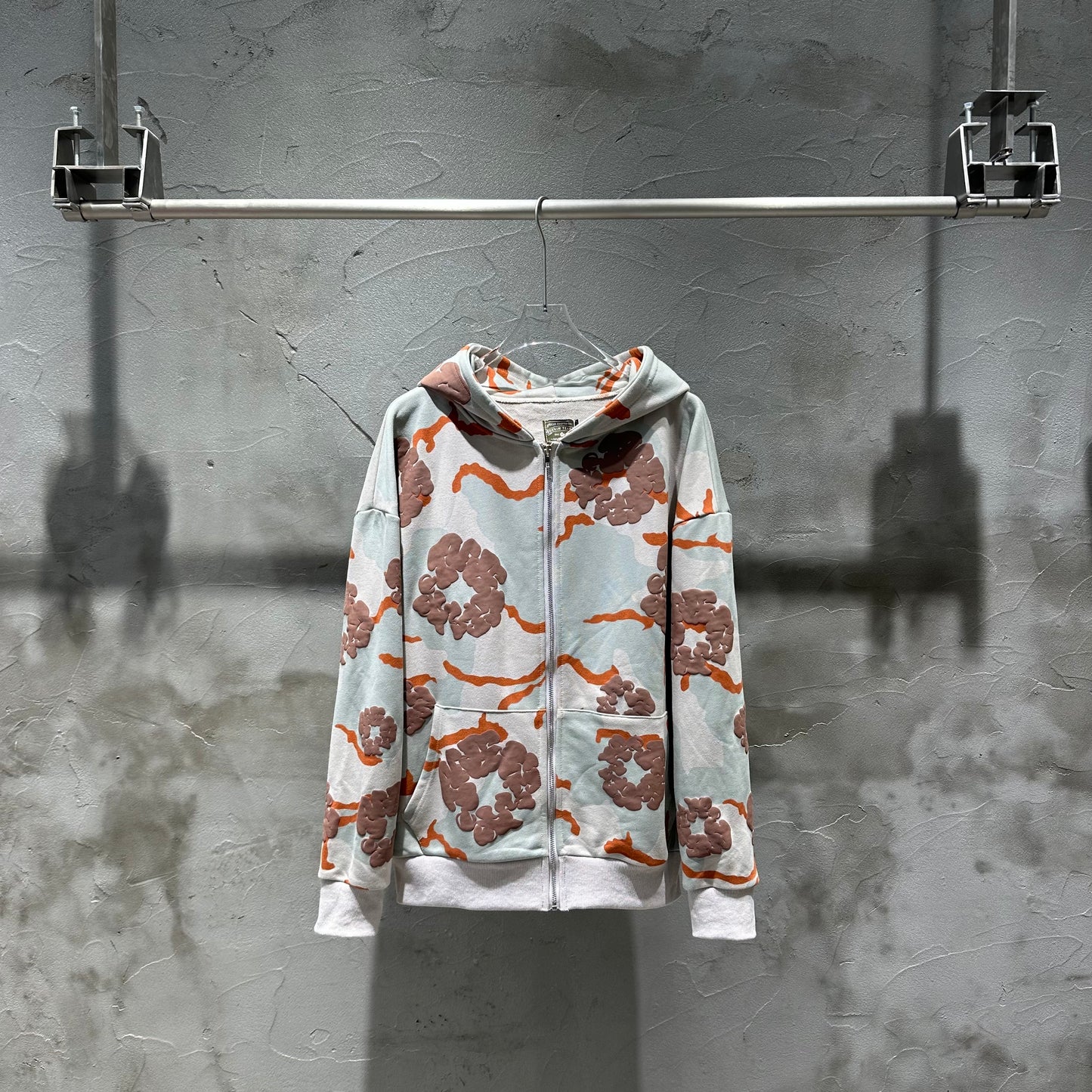 Cotton Wreath Zip Hoodie