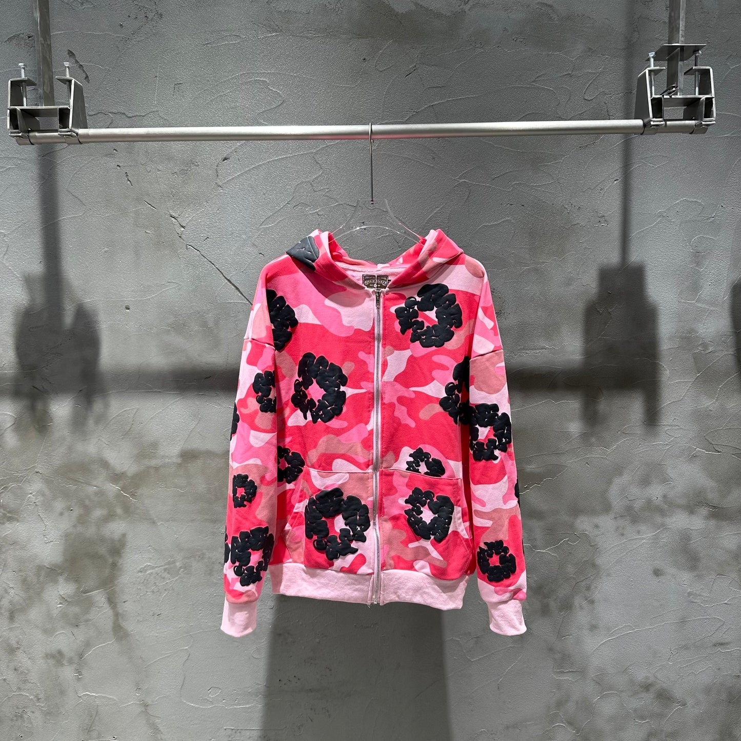 Cotton Wreath Zip Hoodie