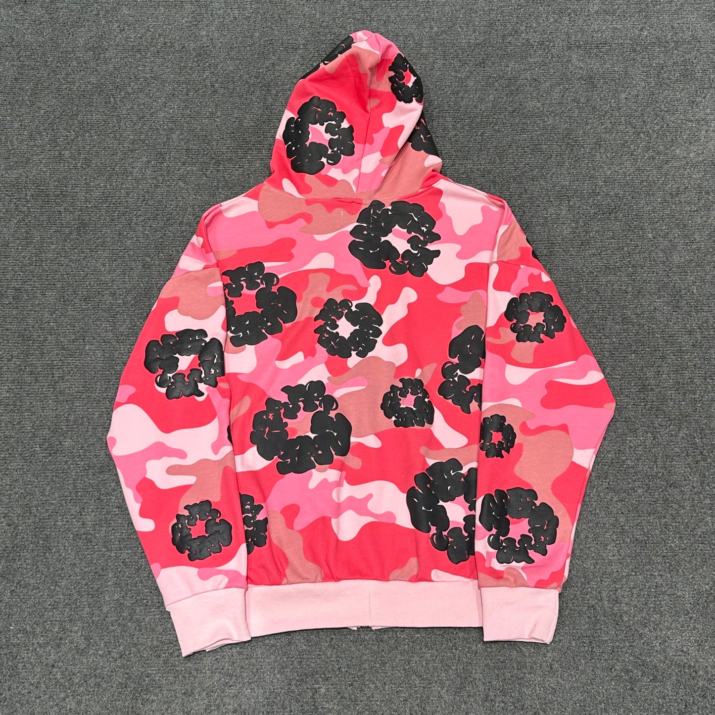 Cotton Wreath Zip Hoodie