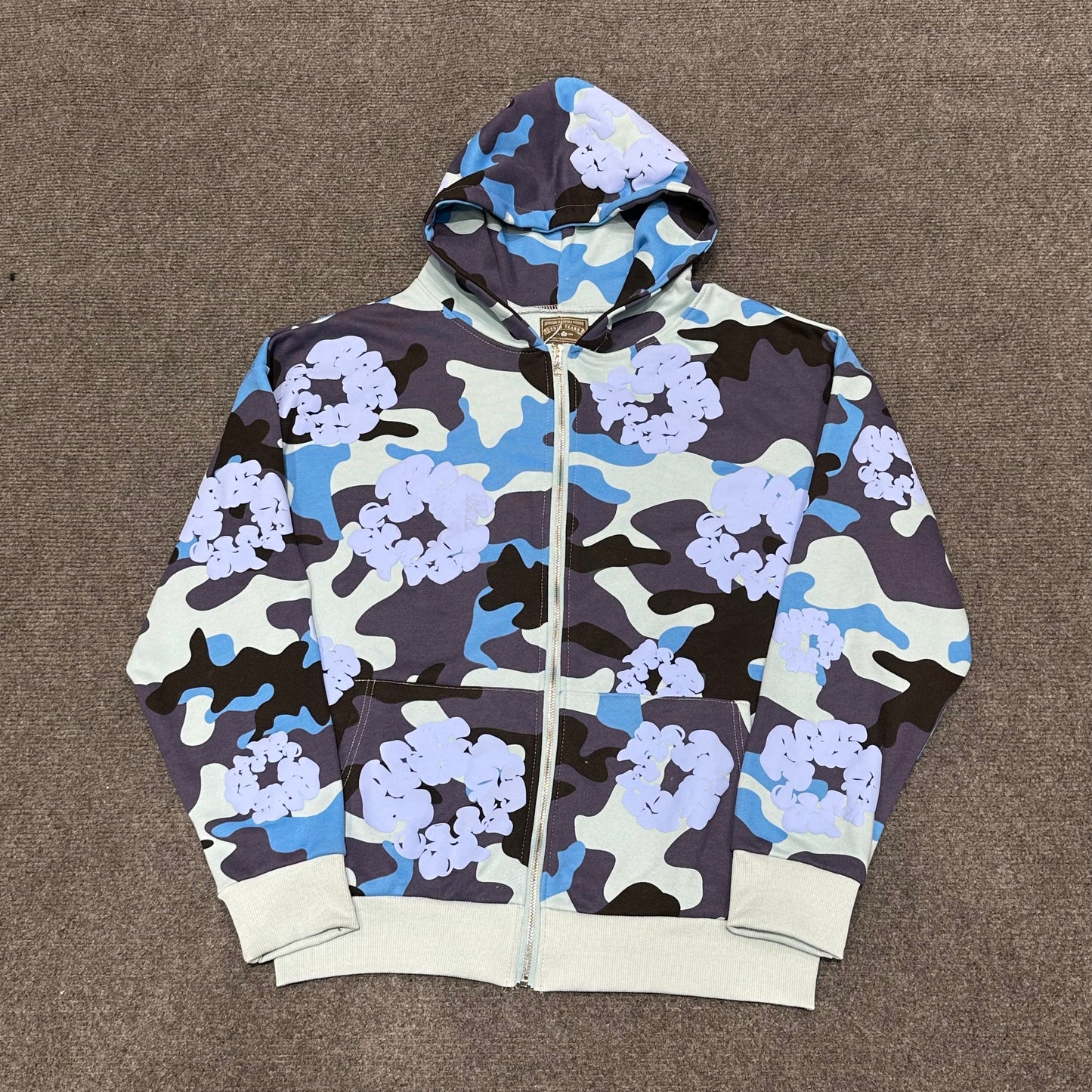 Cotton Wreath Zip Hoodie