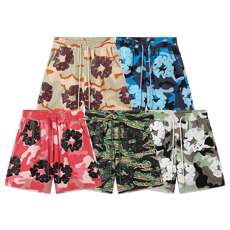 Tiger-Motif "Camo" Shorts.