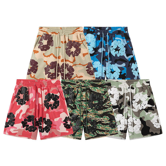 Tiger-Motif "Camo" Shorts.