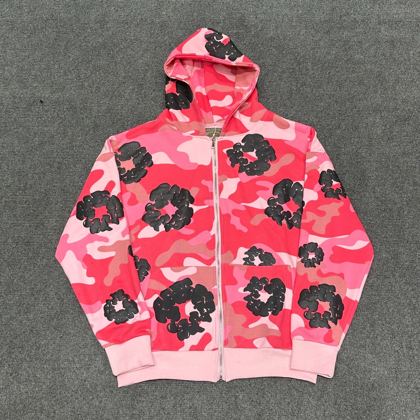 Cotton Wreath Zip Hoodie
