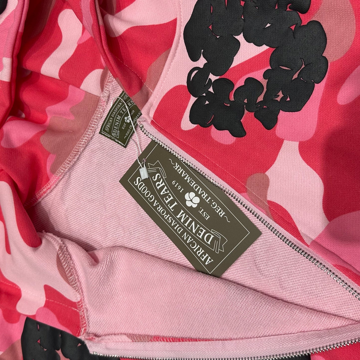 Cotton Wreath Zip Hoodie